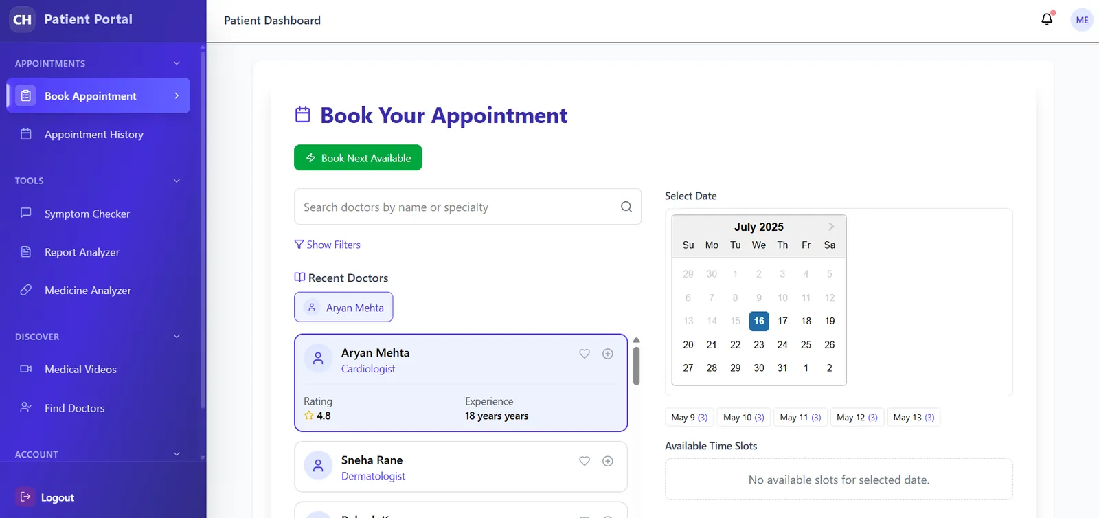 CureHub.AI — Hospital Management System screenshot