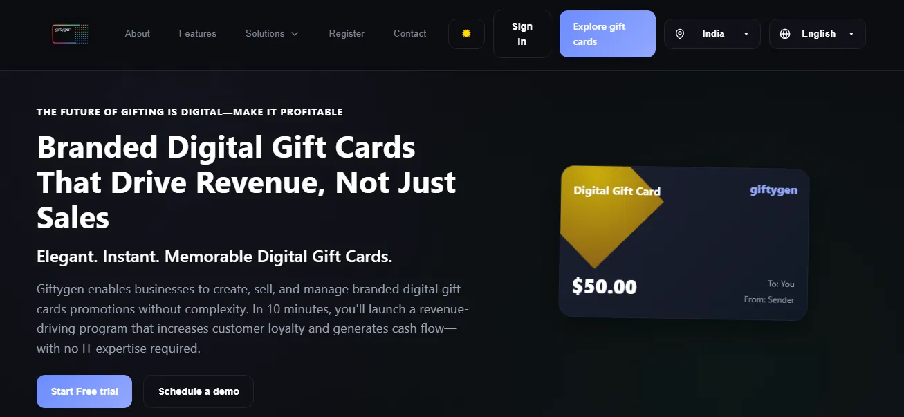 GiftyGen — SaaS Platform screenshot